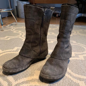 Merrell split leather dark gray boots